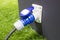 Outlet Portable Power electricity on grass For use when caravan camping outdoor