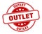 outlet stamp. outlet round grunge sign.