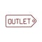 Outlet store RGB color icon