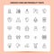 OutLine 25 Concious Living And Personality Traits Icon set. Vector Line Style Design Black Icons Set. Linear pictogram pack. Web