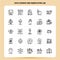 OutLine 25 Data Science And Fabrication Lab Icon set. Vector Line Style Design Black Icons Set. Linear pictogram pack. Web and