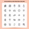 OutLine 25 Office Essentials and Operational Exellence Icon set. Vector Line Style Design Black Icons Set. Linear pictogram pack.