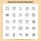OutLine 25 Shoping Retail And Video Game Elements Icon set. Vector Line Style Design Black Icons Set. Linear pictogram pack. Web