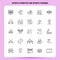 OutLine 25 Sports Atributes And Sports Training Icon set. Vector Line Style Design Black Icons Set. Linear pictogram pack. Web and