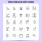 OutLine 25 Sports Atributes And Sports Training Icon set. Vector Line Style Design Black Icons Set. Linear pictogram pack. Web and