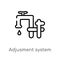 outline adjusment system vector icon. isolated black simple line element illustration from construction concept. editable vector