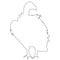 Outline of an african Vulture