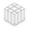 Outline air drop box from the game PlayerUnknowns Battlegrounds. PUBG. Isometric container. Battle royal concept. Vector.