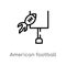 outline american football annotation vector icon. isolated black simple line element illustration from american football concept.