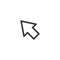 Outline Arrow Pointer Icon. Line Cursor symbol for web site design, logo, app, UI. Stock vector illustration isolated on white