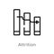 outline attrition vector icon. isolated black simple line element illustration from human resources concept. editable vector