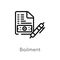 outline bailment vector icon. isolated black simple line element illustration from business concept. editable vector stroke