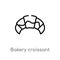 outline bakery croissant vector icon. isolated black simple line element illustration from bistro and restaurant concept. editable