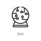 outline ball vector icon. isolated black simple line element illustration from artificial intelligence concept. editable vector