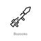 outline bazooka vector icon. isolated black simple line element illustration from weapons concept. editable vector stroke bazooka
