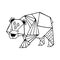 Outline bear scandinavian