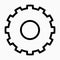 Outline beautiful automobile timing pulley vector icon