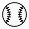 Outline beautiful Baseball ball vector icon