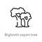 outline bigtooth aspen tree vector icon. isolated black simple line element illustration from nature concept. editable vector