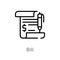 outline bill vector icon. isolated black simple line element illustration from digital economy concept. editable vector stroke