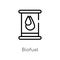 outline biofuel vector icon. isolated black simple line element illustration from ecology concept. editable vector stroke biofuel