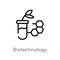 outline biotechnology vector icon. isolated black simple line element illustration from general-1 concept. editable vector stroke