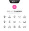 Outline black icons set in thin modern style