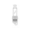 Outline black spark-plug icon