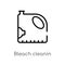 outline bleach cleanin vector icon. isolated black simple line element illustration from cleaning concept. editable vector stroke