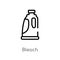 outline bleach vector icon. isolated black simple line element illustration from cleaning concept. editable vector stroke bleach