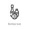 outline bottles ball vector icon. isolated black simple line element illustration from entertainment concept. editable vector