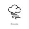 outline breeze vector icon. isolated black simple line element illustration from weather concept. editable vector stroke breeze
