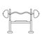 Outline brench press exercise gym design