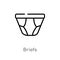 outline briefs vector icon. isolated black simple line element illustration from clothes concept. editable vector stroke briefs
