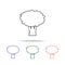 Outline broccoli icon. Elements of fruits and vegetables in multi colored icons. Premium quality graphic design icon. Simple icon