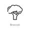 outline broccoli  icon. isolated black simple line element illustration from fruits concept.   stroke broccoli