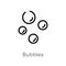 outline bubbles vector icon. isolated black simple line element illustration from hygiene concept. editable vector stroke bubbles