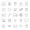 Outline business gray icons vector set. Modern minimalistic style. Part two.