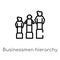 outline businessmen hierarchy vector icon. isolated black simple line element illustration from people concept. editable vector