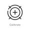 outline calibrate vector icon. isolated black simple line element illustration from computer concept. editable vector stroke