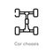 outline car chassis vector icon. isolated black simple line element illustration from car parts concept. editable vector stroke