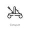 outline catapult vector icon. isolated black simple line element illustration from miscellaneous concept. editable vector stroke