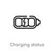 outline charging status vector icon. isolated black simple line element illustration from user interface concept. editable vector