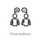 outline chat balloon vector icon. isolated black simple line element illustration from people concept. editable vector stroke chat