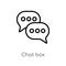 outline chat box vector icon. isolated black simple line element illustration from social concept. editable vector stroke chat box