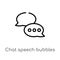 outline chat speech bubbles vector icon. isolated black simple line element illustration from multimedia concept. editable vector