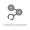 outline chemical structure vector icon. isolated black simple line element illustration from nature concept. editable vector