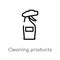 outline cleaning products vector icon. isolated black simple line element illustration from cleaning concept. editable vector