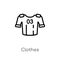 outline clothes vector icon. isolated black simple line element illustration from hockey concept. editable vector stroke clothes