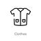 outline clothes vector icon. isolated black simple line element illustration from woman clothing concept. editable vector stroke
